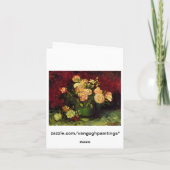 Bowl met volken en Rozen, Vincent van Gogh Bedankkaart (Achterkant)