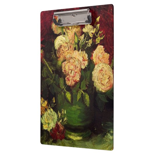 Bowl met volken en Rozen, Vincent van Gogh. Klembord (Links)