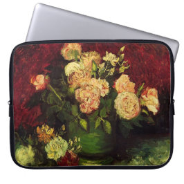 Bowl met volken en Rozen, Vincent van Gogh Laptop Sleeve