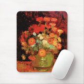 Bowl met Zinnias door Vincent van Gogh, Muismat (Met muis)