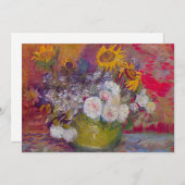 Bowl met zonnebloemen en Rozen van Vincent van Gog Kaart (Voorkant / Achterkant)