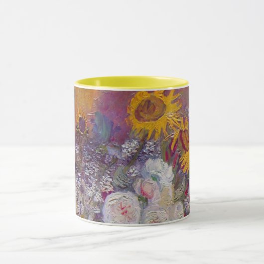 Bowl met zonnebloemen en Rozen van Vincent van Gog Mok (Midden)