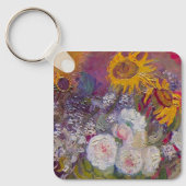 Bowl met zonnebloemen en Rozen van Vincent van Gog Sleutelhanger (Voorkant)