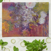 Bowl met zonnebloemen en Rozen van Vincent van Gog Theedoek (Gevouwen)