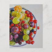 Bowl of Berries - Hyperrealistische Fruit Stilleve Briefkaart (Voorkant)