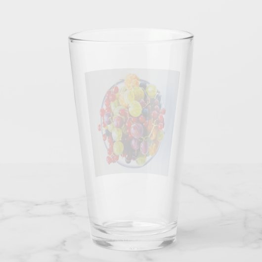 Bowl of Berries - Hyperrealistische Fruit Stilleve Glas (Achterkant)