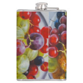 Bowl of Berries - Hyperrealistische Fruit Stilleve Heupfles (Achterkant)