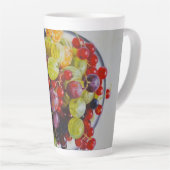 Bowl of Berries - Hyperrealistische Fruit Stilleve Latte Mok (Rechterhoek)