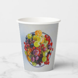 Bowl of Berries - Hyperrealistische Fruit Stilleve Papieren Bekers