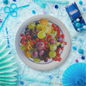 Bowl of Berries - Hyperrealistische Fruit Stilleve Papieren Bordje (Feest)