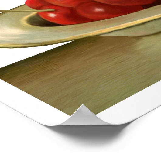 Bowl of Cherries aanpasbaar Poster (Hoek)