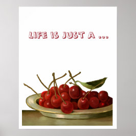 Bowl of Cherries aanpasbaar Poster