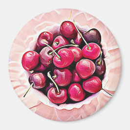 Bowl of Cherries Cute Food Refkoelkast Magnet