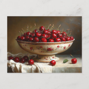Bowl of Cherries schilderij Briefkaart