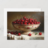 Bowl of Cherries schilderij Briefkaart (Voorkant / Achterkant)
