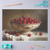 Bowl of Cherries Schilderij Decoupage Tissuepapier (Craft)