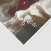 Bowl of Cherries Schilderij Decoupage Tissuepapier (Detail)