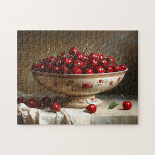 Bowl of Cherries schilderij Legpuzzel
