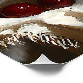Bowl of Cherries schilderij Perfect Poster (Hoek)