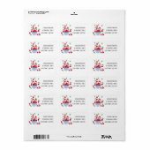 Bowl of Cherries Waterverf Retour Adres Label (Full Sheet)
