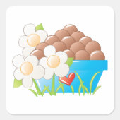 Bowl of Eggs Square Sticker (Voorkant)