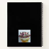 Bowl of Flowers Zwart Notitieboek (Achterkant)