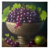 Bowl of Grapes Print Tegel Tegeltje (Voorkant)