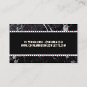 Bowl of Ice Cream Scoops Sundae Klantenkaartje (Achterkant)