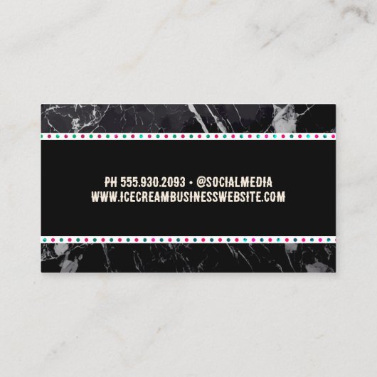 Bowl of Ice Cream Scoops Sundae Klantenkaartje (Achterkant)