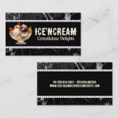 Bowl of Ice Cream Scoops Sundae Klantenkaartje (Voorkant / Achterkant)