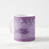 "Bowl of Lilacs" Paarse koffie Mok (Voorkant links)