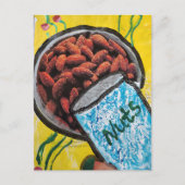 Bowl of Nuts Mixed Media Collage Briefkaart (Voorkant)