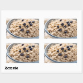 Bowl of Oatmeal with Blueberries Rechthoekige Sticker (Vel)