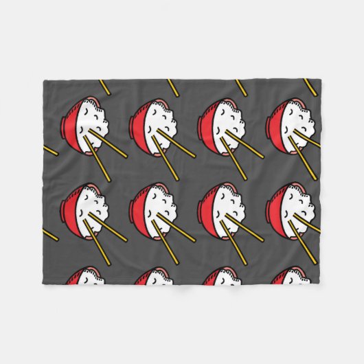 Bowl of Rice Fleece Blanket (Voorkant (Horizontaal))