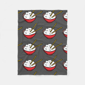 Bowl of Rice Fleece Blanket Deken