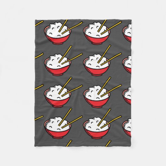 Bowl of Rice Fleece Blanket Deken (Voorkant)