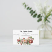 Bowl of Rozen Bloemist Flower Designer Grower Visitekaartje (Staand voorkant)