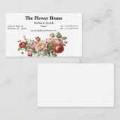 Bowl of Rozen Bloemist Flower Designer Grower Visitekaartje (Voorkant / Achterkant)