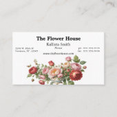 Bowl of Rozen Bloemist Flower Designer Grower Visitekaartje (Voorkant)