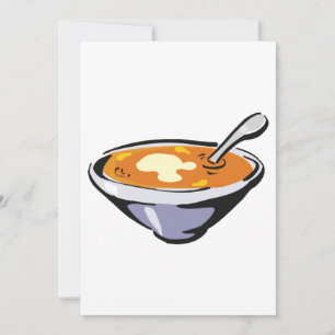Bowl of Soup Invitations Kaart