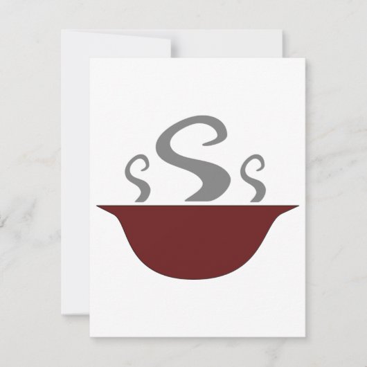 Bowl of Steaming Soup-uitnodigingen Kaart (Voorkant)