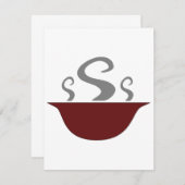 Bowl of Steaming Soup-uitnodigingen Kaart (Voorkant / Achterkant)