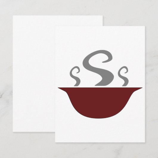 Bowl of Steaming Soup-uitnodigingen Kaart (Voorkant / Achterkant)