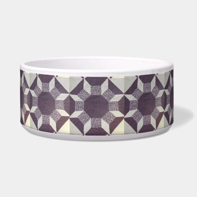 Bowl - Paars quilt-patroon Voerbakje (Voorkant)