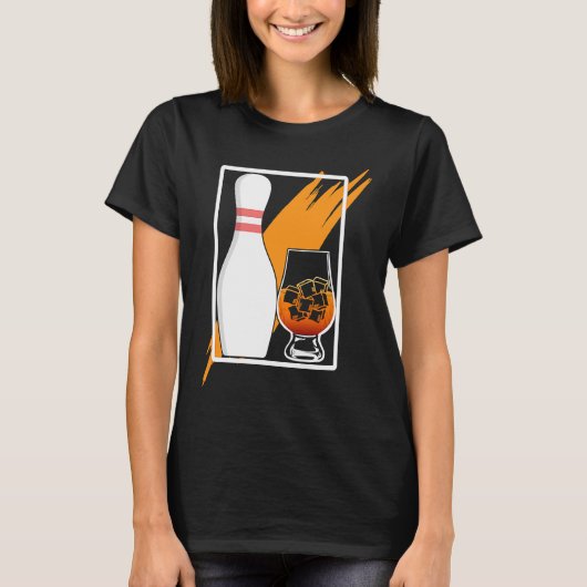 Bowl Pin and Whiskey Weekend T-shirt (Voorkant)