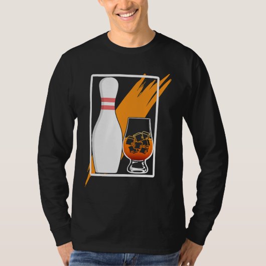 Bowl Pin and Whiskey Weekend T-shirt (Voorkant)