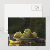 Bowl van appelen en bladeren briefkaart (Voorkant / Achterkant)