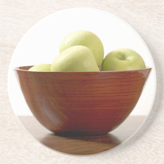 Bowl van appels Sandstone-Onderzetters Zandsteen Onderzetter (Voorkant)