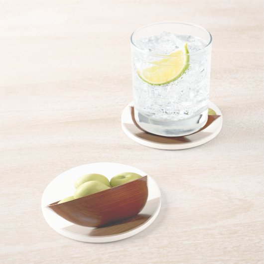 Bowl van appels Sandstone-Onderzetters Zandsteen Onderzetter (Zijkant)