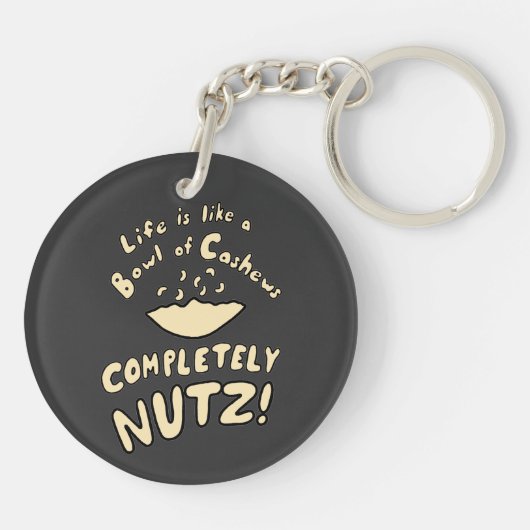 Bowl van Cashews Sleutelhanger (Achterkant)